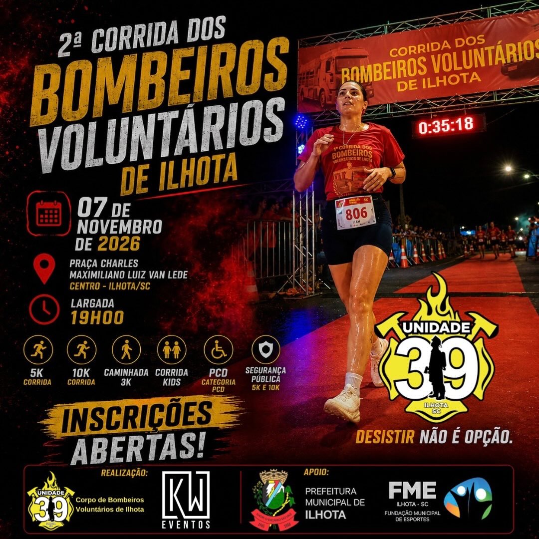 2ª Corrida dos Bombeiros Voluntários de Ilhota